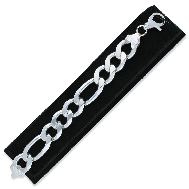 Sterling Silver 925 Men's Figaro Bracelet - FKJBRLSLU1120