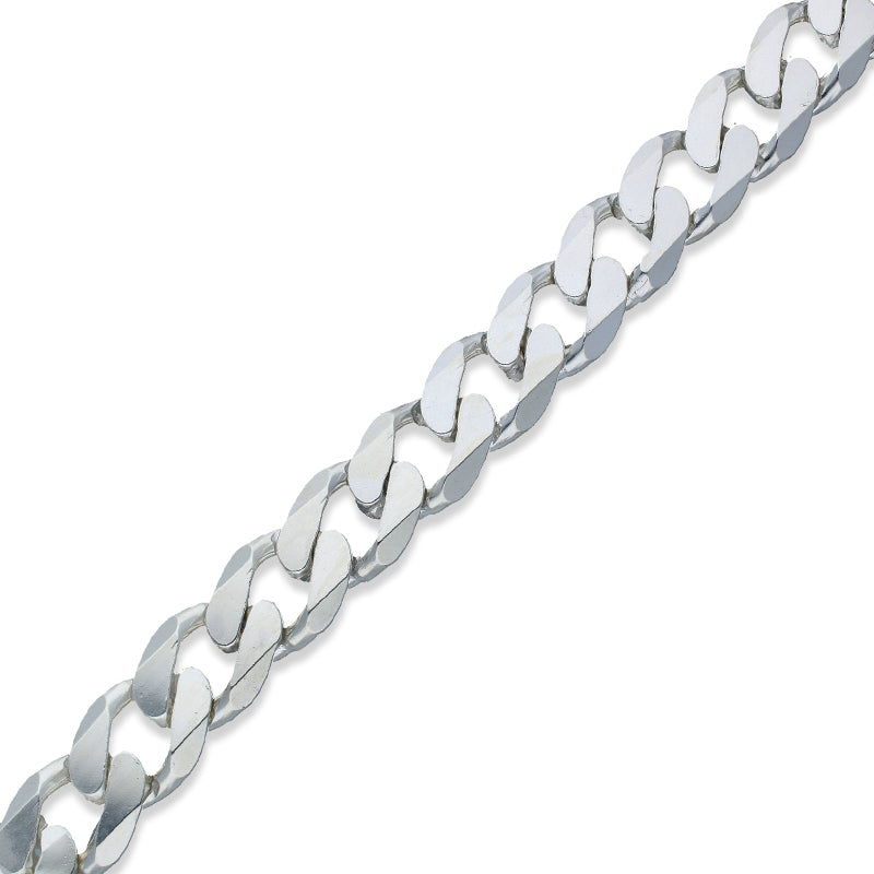 Sterling Silver 925 Men's Curb Bracelet - FKJBRLSLU1119