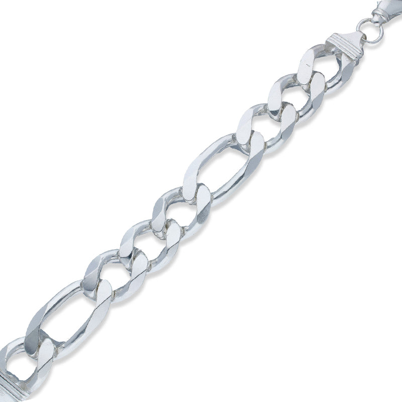 Sterling Silver 925 Men's Figaro Bracelet - FKJBRLSLU1120