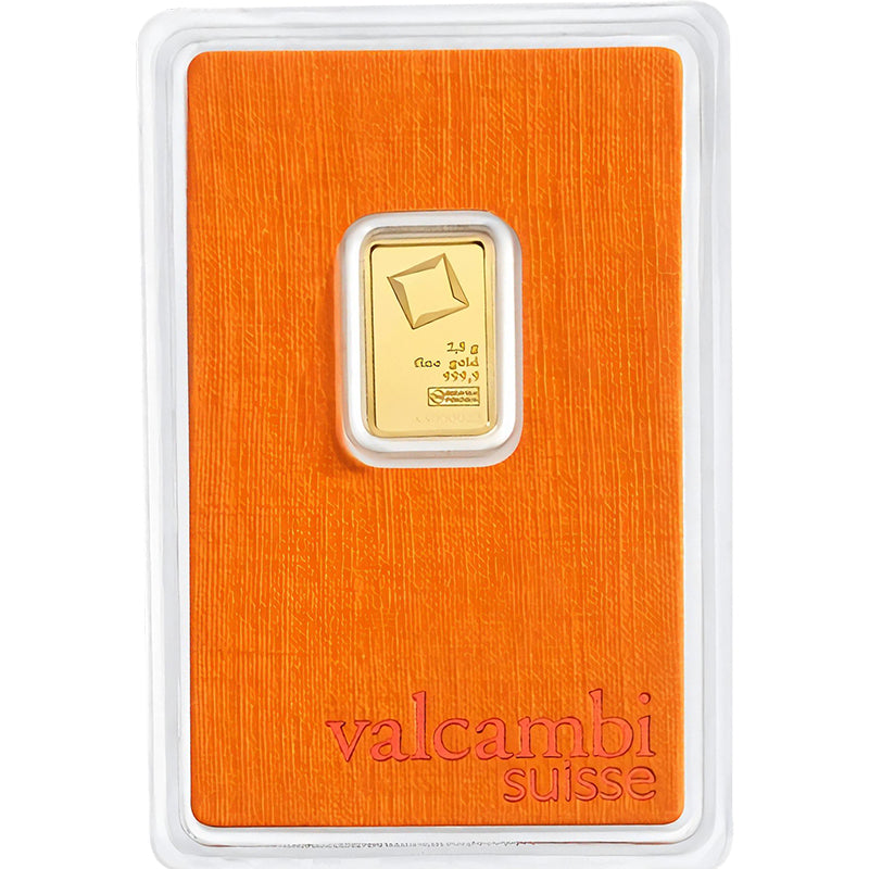 2.5 Gram Gold Bar 24KT Valcambi Suisse Gold - FKJGBR24K2163