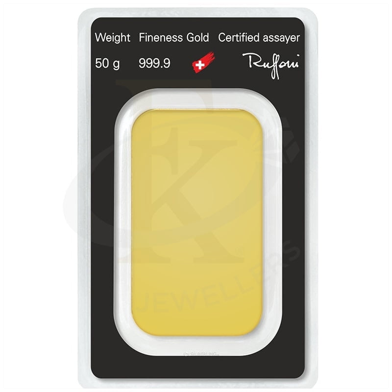Argor Heraeus 50 Grams Gold Bar 24Kt - Fkjgbr24K2208 Bars
