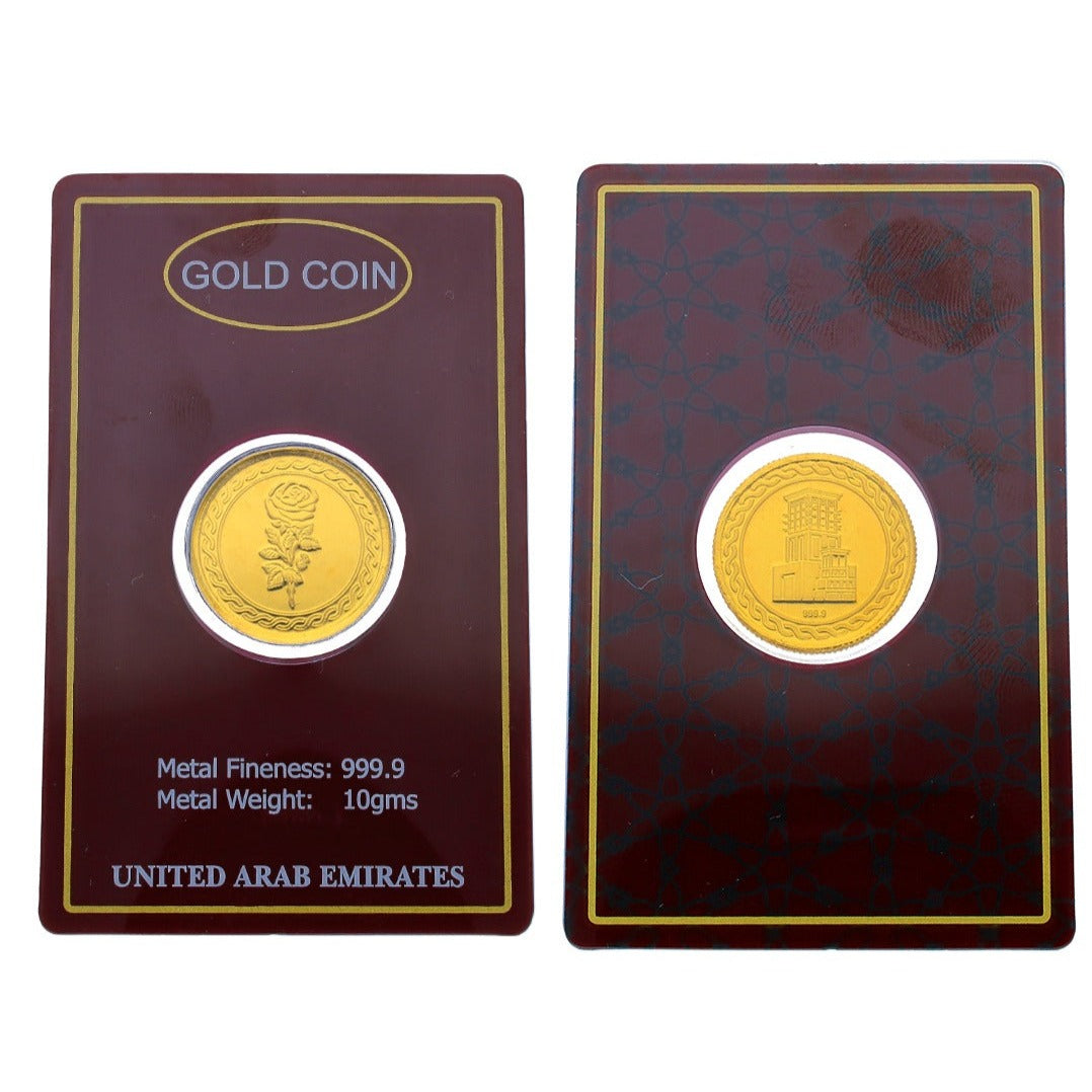 Gold 10 Gram Coin 24KT 999.9 Purity - FKJCON24KU6052