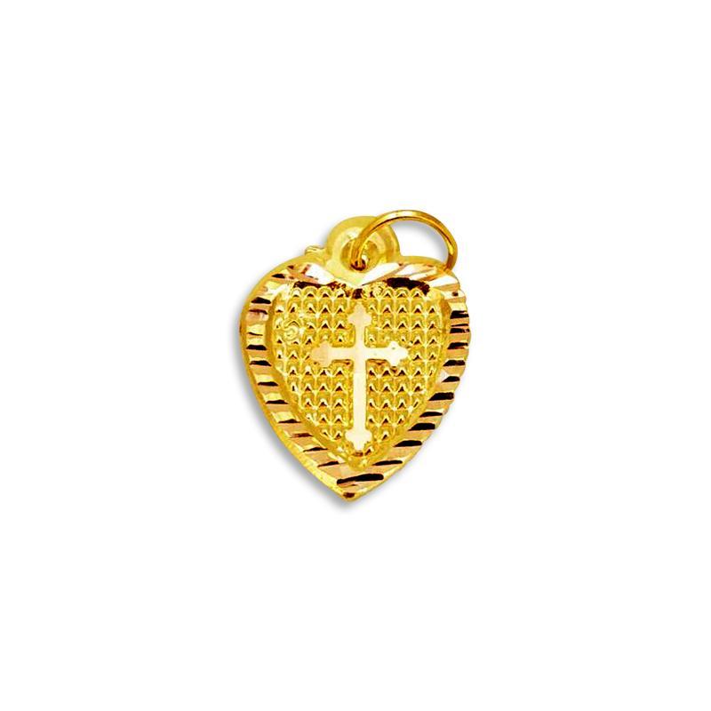 Gold Cross Pendant 18KT - FKJPND1225-fkjewellers