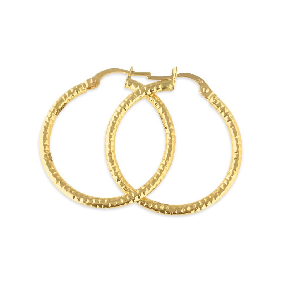 Gold Hoop Earrings 18KT - FKJERN1572-fkjewellers