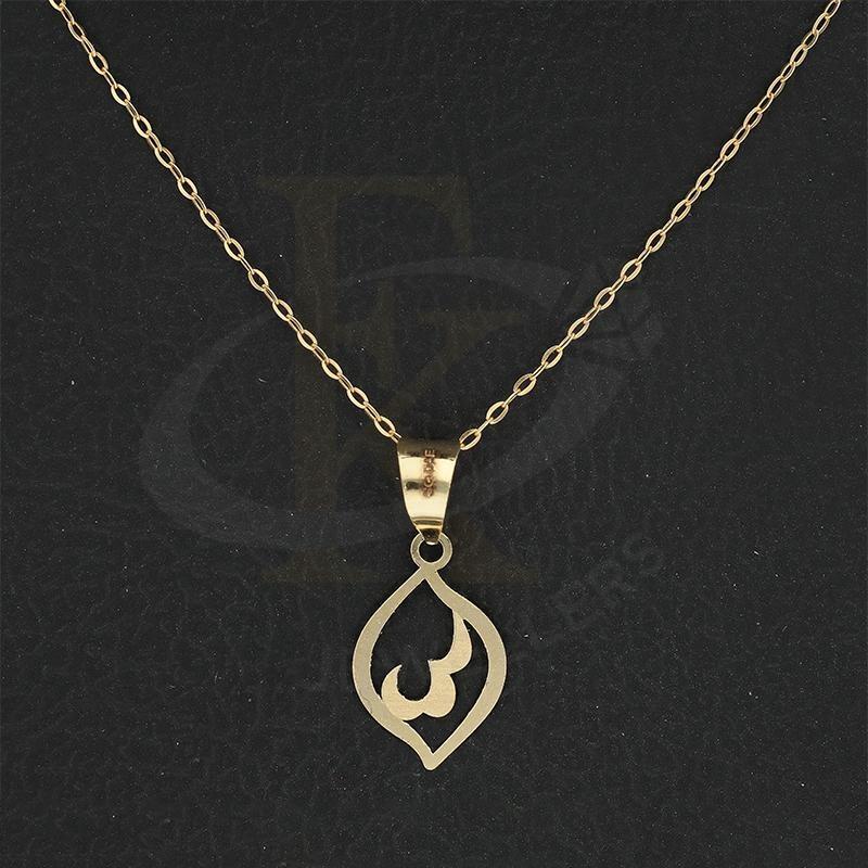 Gold Necklace (Chain With Leaf Shaped Pendant) 18Kt - Fkjnkl18K2331 Necklaces