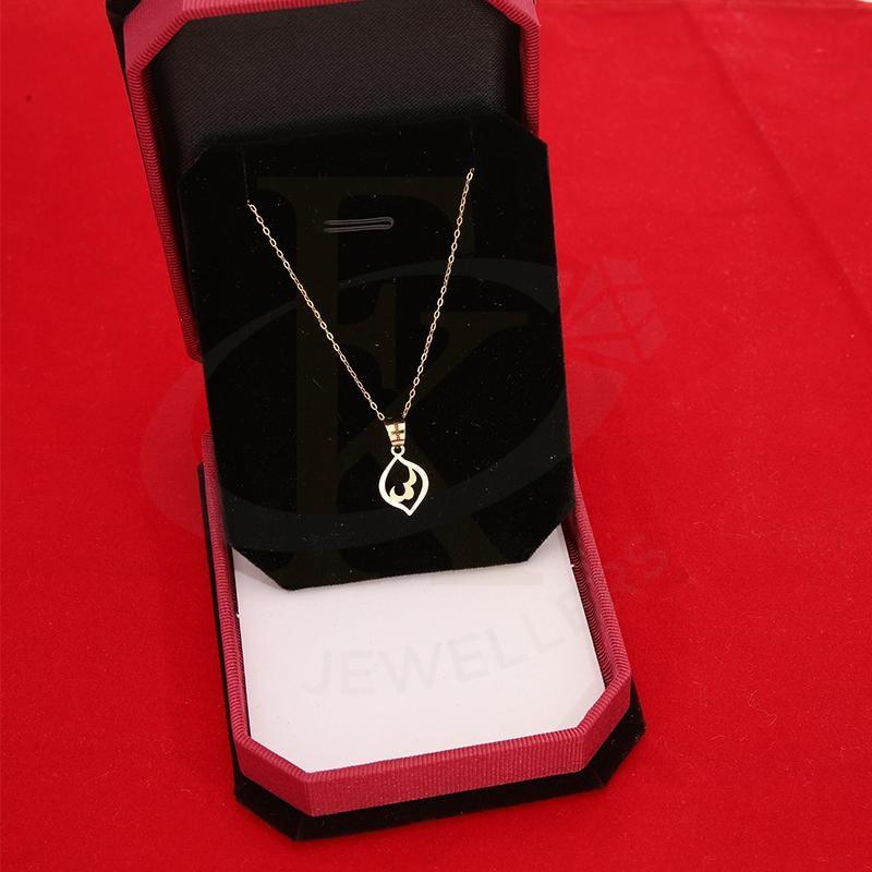 Gold Necklace (Chain With Leaf Shaped Pendant) 18Kt - Fkjnkl18K2331 Necklaces