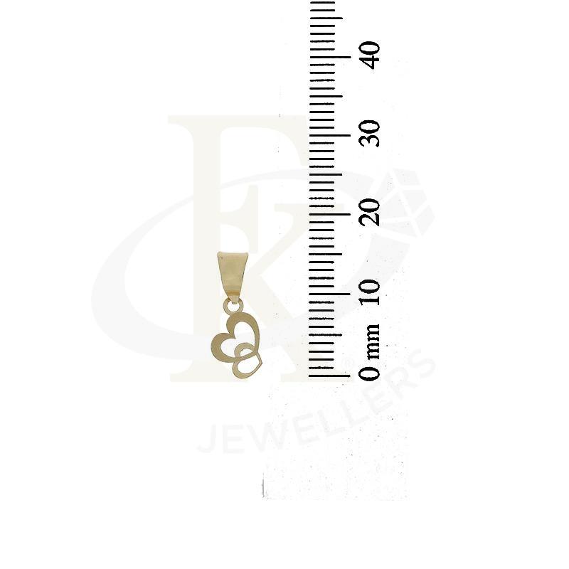 Gold Necklace (Chain With Twin Hearts Pendant) 18Kt - Fkjnkl18K2335 Necklaces