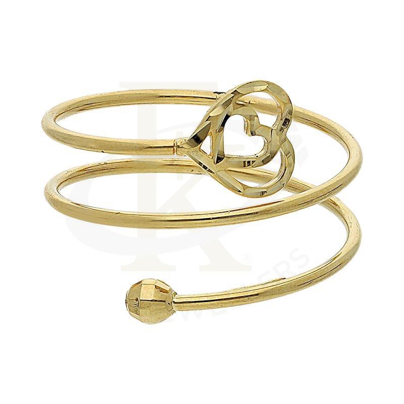 Gold Twin Heart Shaped Spiral Ring 18Kt - Fkjrn18K2783 Rings