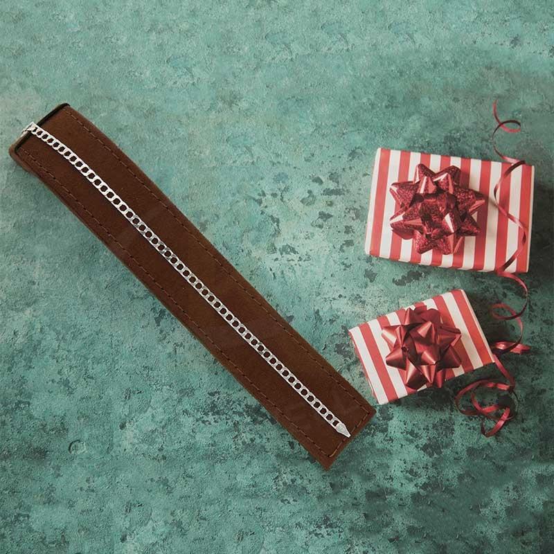 Italian Silver 925 Mens Curb Bracelet - Fkjbrlsl2654 Bracelets