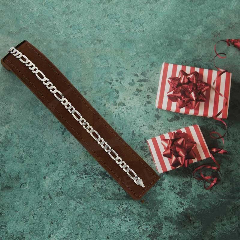 Italian Silver 925 Mens Figaro Bracelet - Fkjbrlsl2656 Bracelets