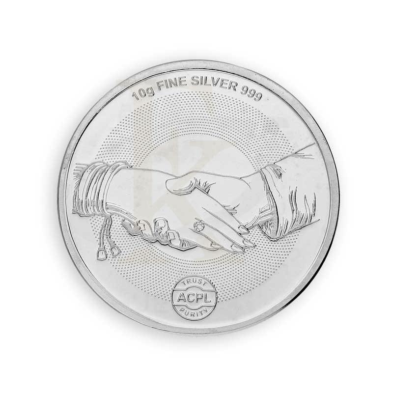Silver 10 Grams Congratulations Coin For Couple In Fine 999 - Fkjconsl3113 Bars