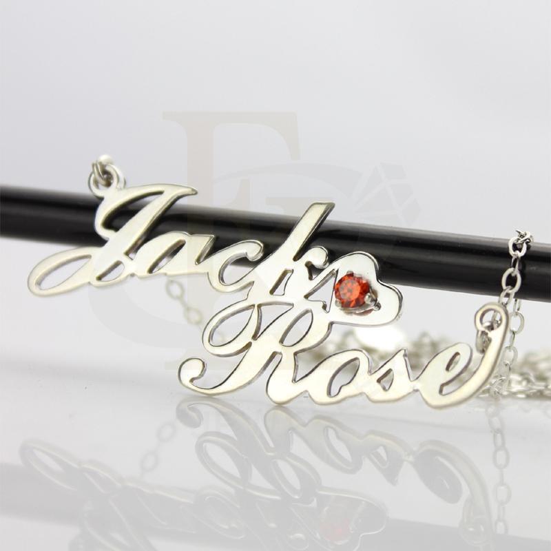 Silver 925 Personalized Name With Love Heart Necklace - Fkjnklsl2686 Necklaces