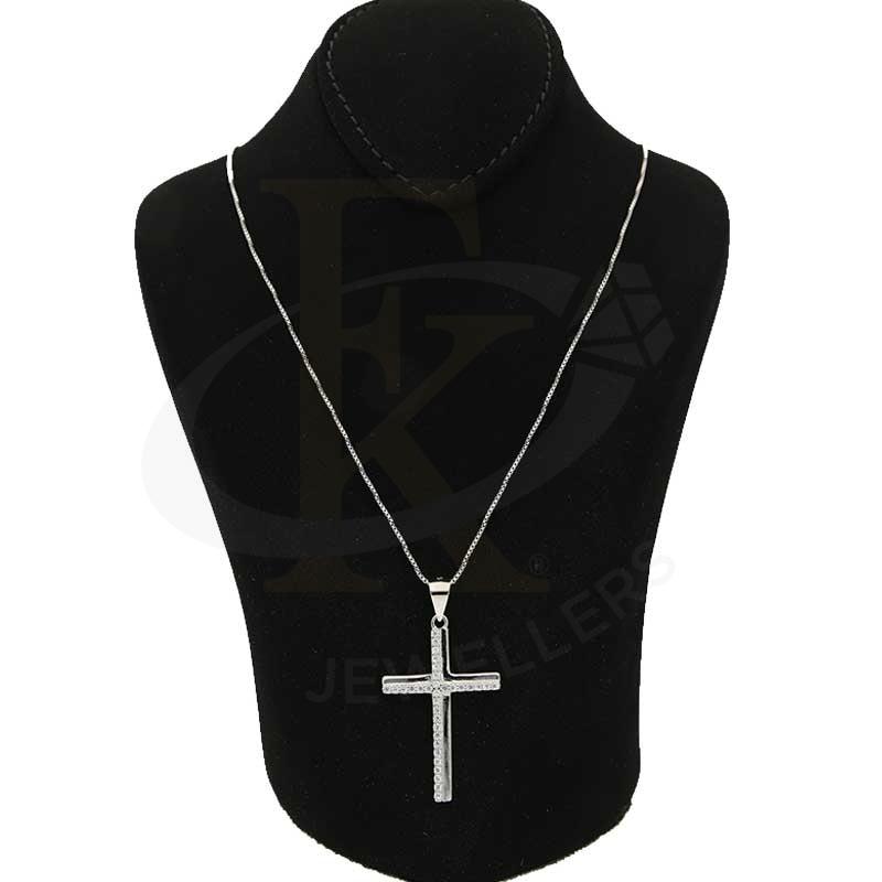 Italian Silver 925 Necklace (Chain With Cross Pendant) - Fkjnklsl2705 Necklaces