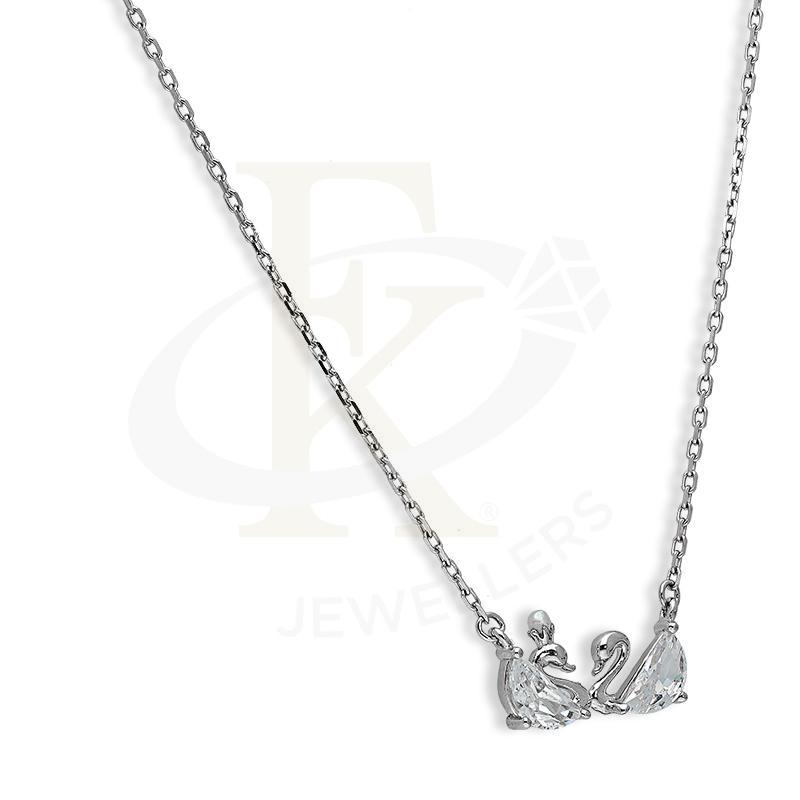 Italian Silver 925 Twin Swan Necklace - Fkjnklsl2663 Necklaces