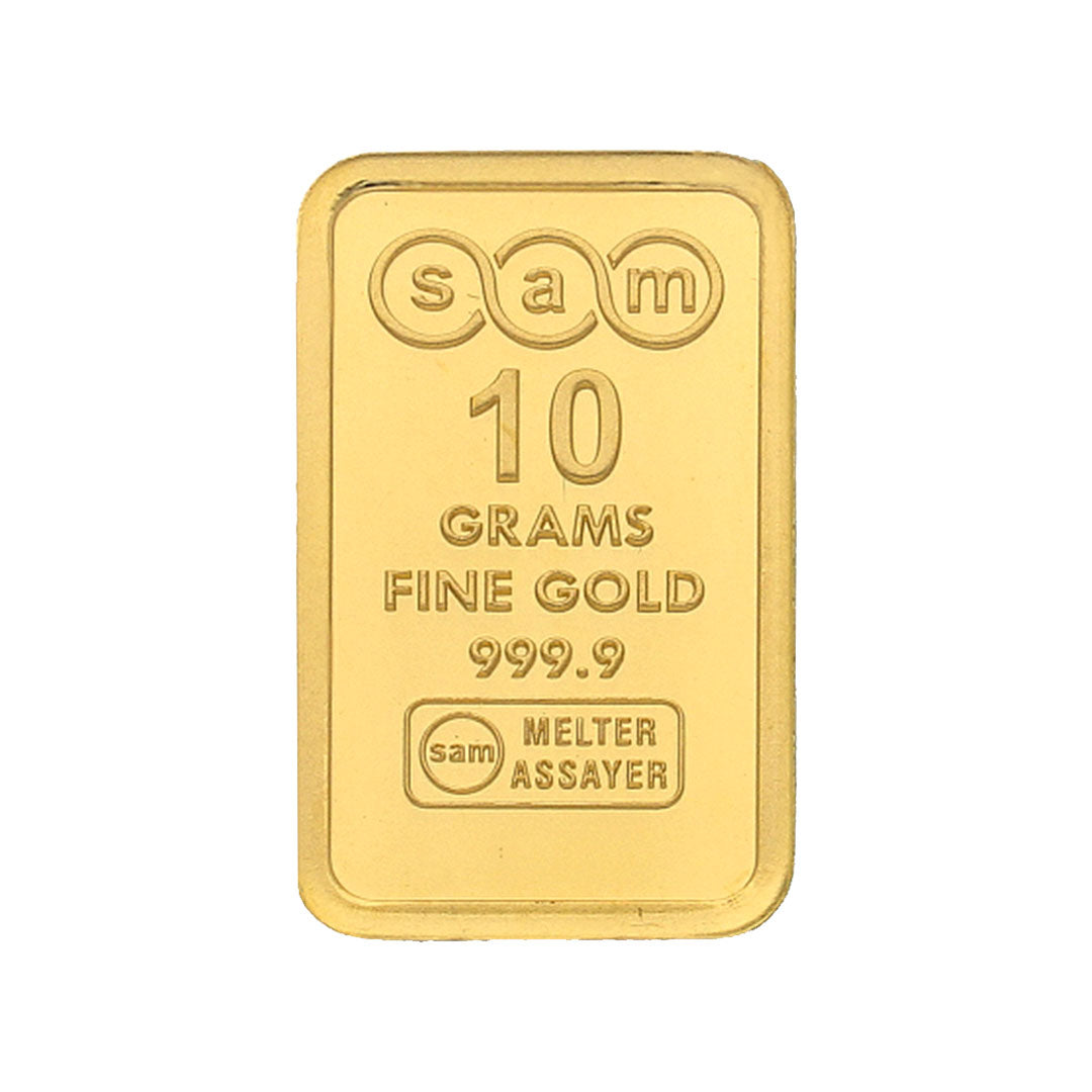 SAM 10 Grams Gold Bar 999.9 Purity - FKJGBR24K2312