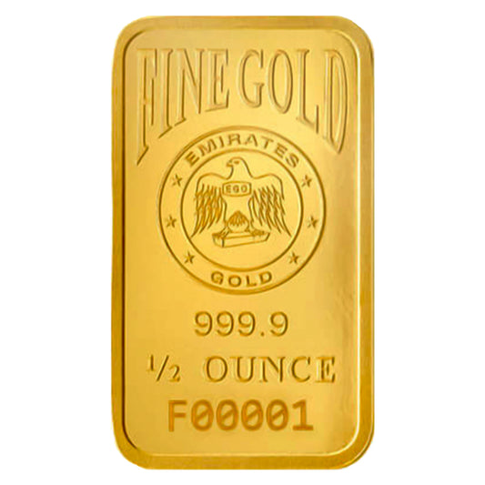 Emirates 1/2 Ounce 999.9 Purity Gold Bar - FKJGBR24K2203
