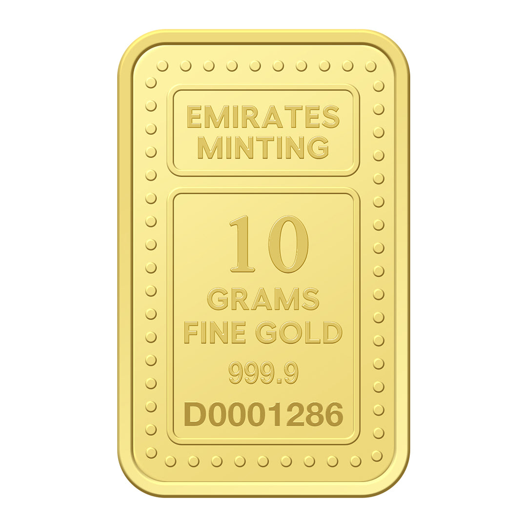 الإمارات لسك العملة 10 جرام عيار 999.9 سبيكة ذهب - FKJGBR24K2252