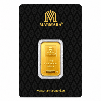 MARMARA 10 Grams Gold Bar 24KT 999.9 Purity - FKJGBR24K7067