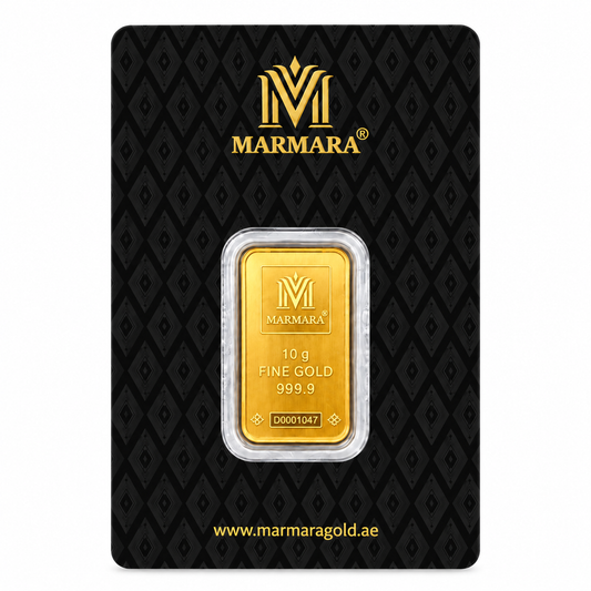 MARMARA 10 Grams Gold Bar 24KT 999.9 Purity - FKJGBR24K7067