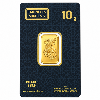 Emirates Minting 10 Grams Flower Lady Gold Bar 999.9 Purity - FKJGBR24K2340