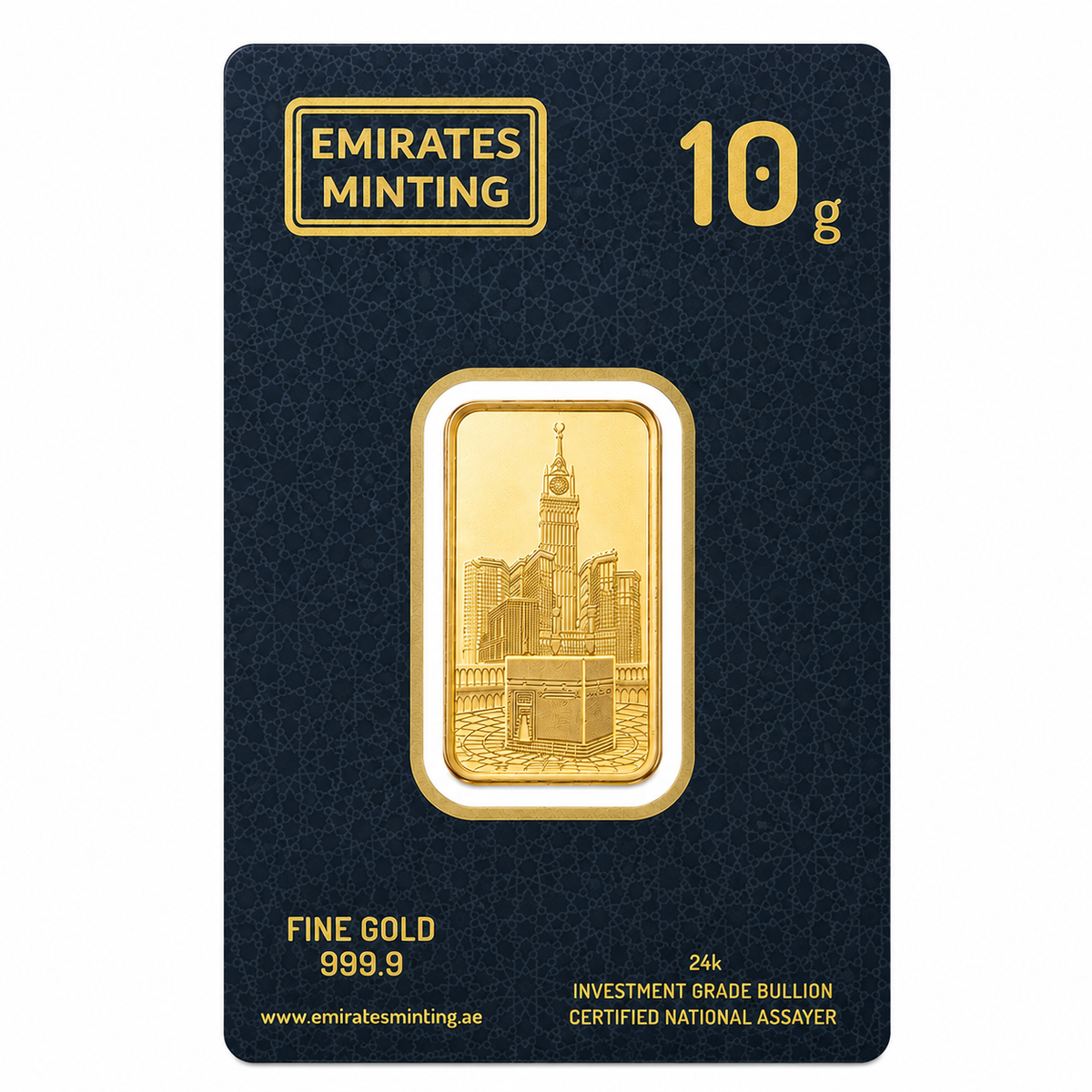 Emirates Minting 10 Grams Kaaba Gold Bar 999.9 Purity - FKJGBR24K2336