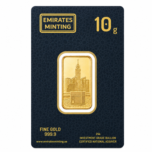 Emirates Minting 10 Grams Kaaba Gold Bar 999.9 Purity - FKJGBR24K2336