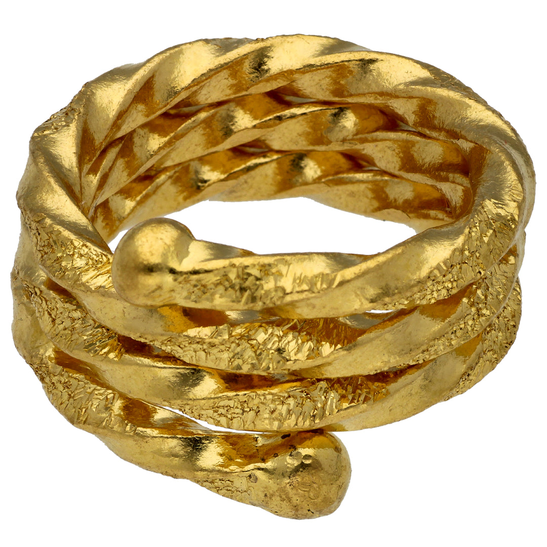 Gold 20 Grams Spiral Ring 24KT - FKJRN24KU6567