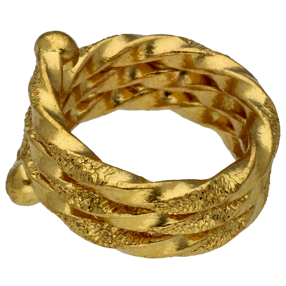 Gold 20 Grams Spiral Ring 24KT - FKJRN24KU6567