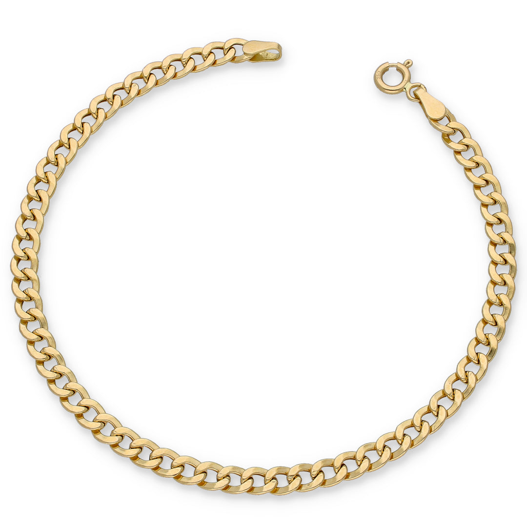 Gold Curb Bracelet 18KT - FKJBRL18KU6127