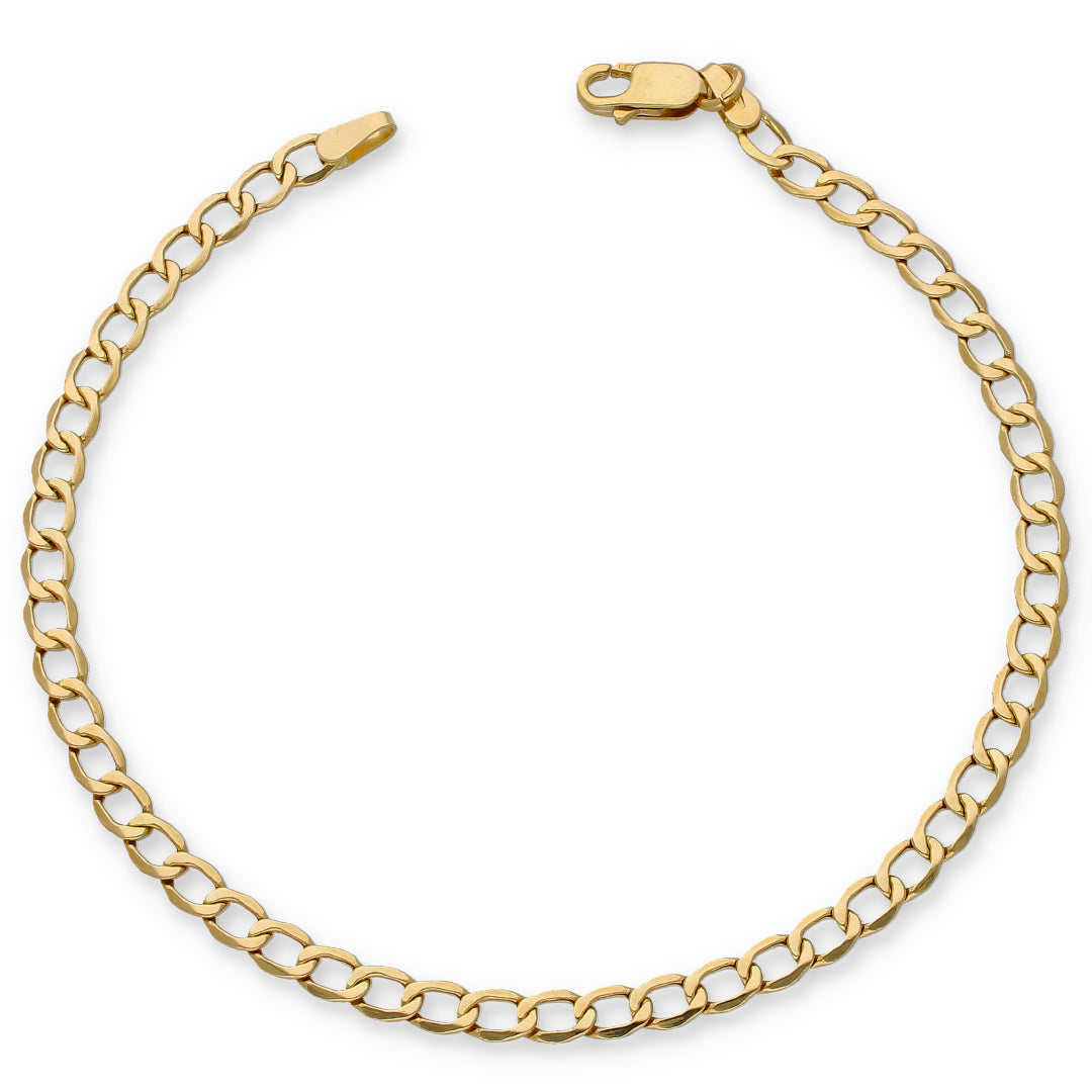 Gold Curb Bracelet 18KT - FKJBRL18KU6128
