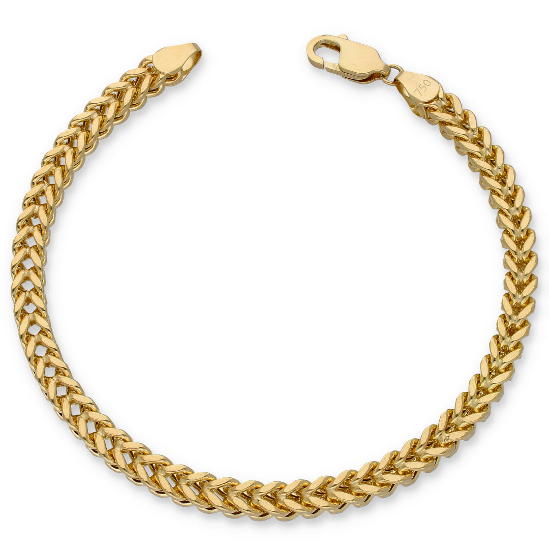 Gold Wheat Bracelet 18KT - FKJBRL18KU6130