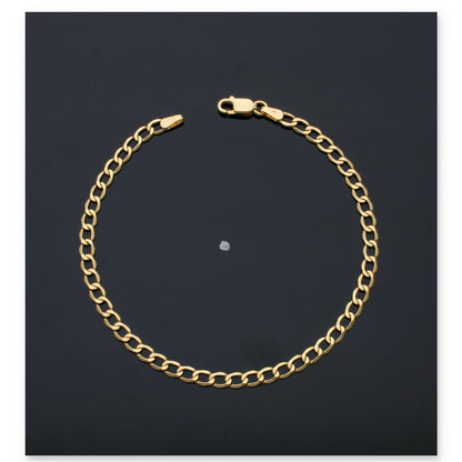 Gold Curb Bracelet 18KT - FKJBRL18KU6128