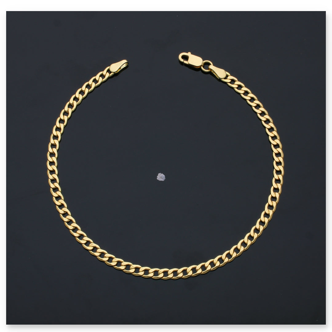 Gold Curb Bracelet 18KT - FKJBRL18KU6125