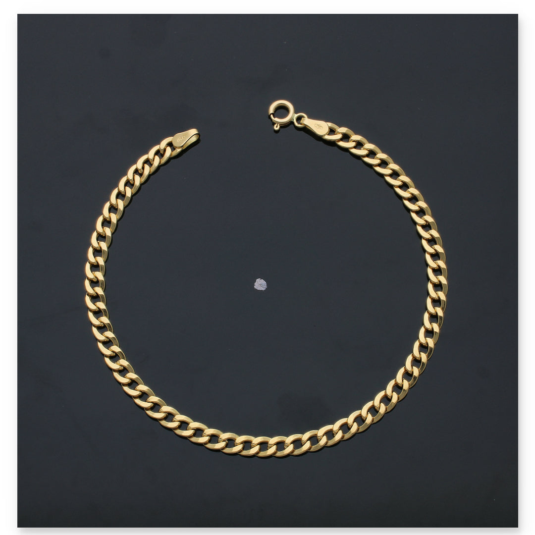 Gold Curb Bracelet 18KT - FKJBRL18KU6127