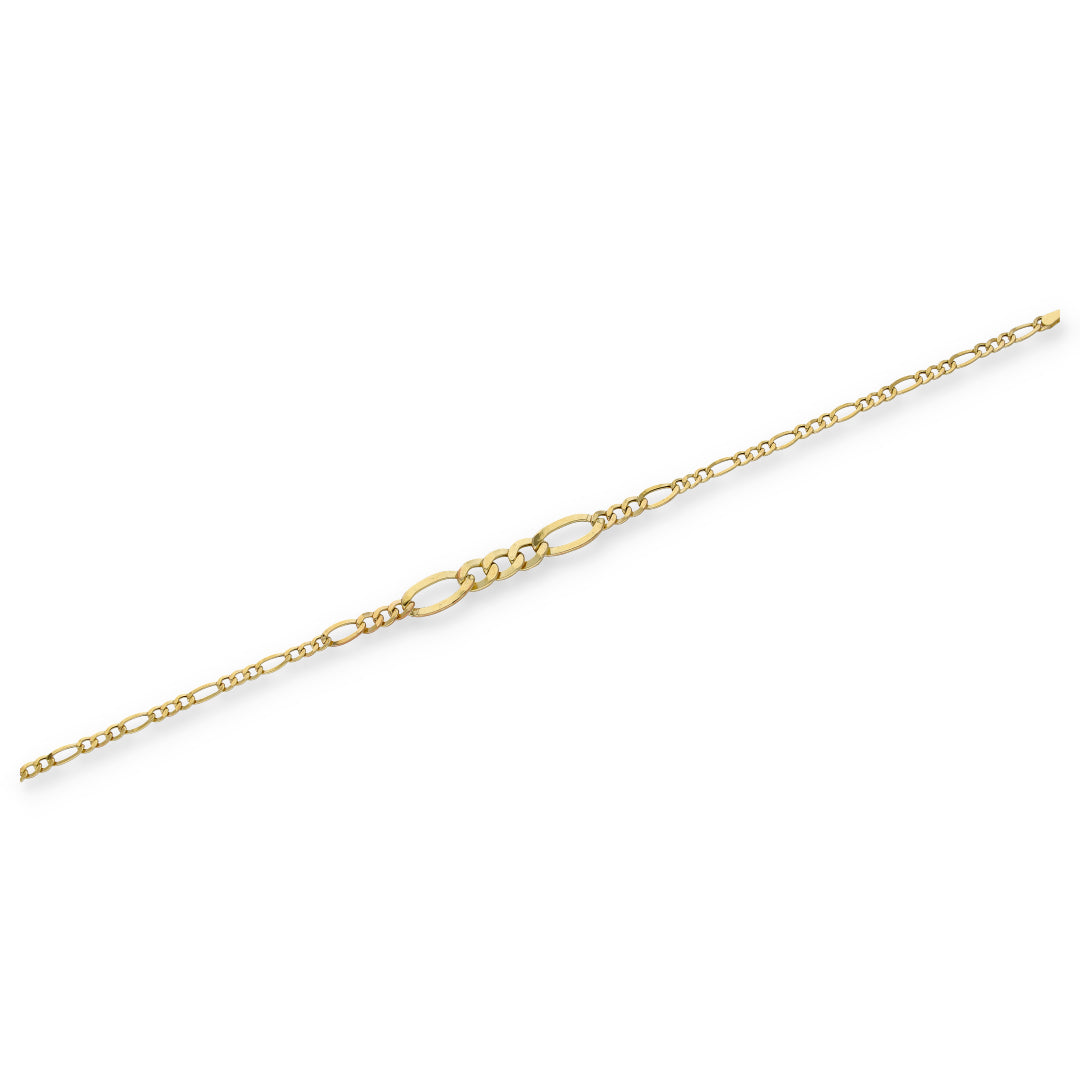 Gold Figaro Bracelet 18KT - FKJBRL18KU6350