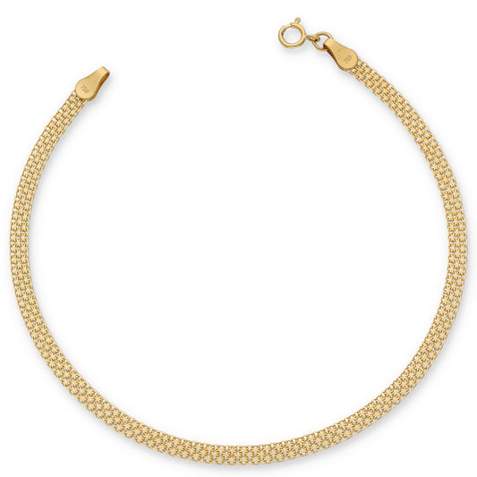 Gold Curb Strap Bracelet 18KT - FKJBRL18KU6352