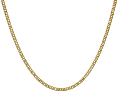 Gold 18 Inches Curb Chain in 18KT - FKJCN18KU6315