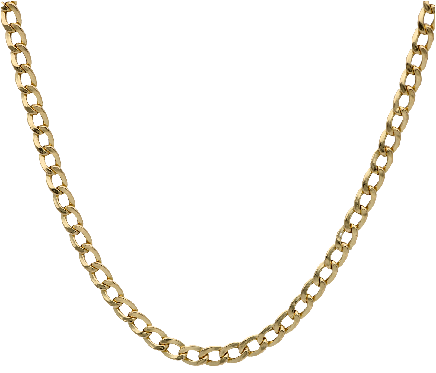 Gold 18 Inches Curb Chain in 18KT - FKJCN18KU6314