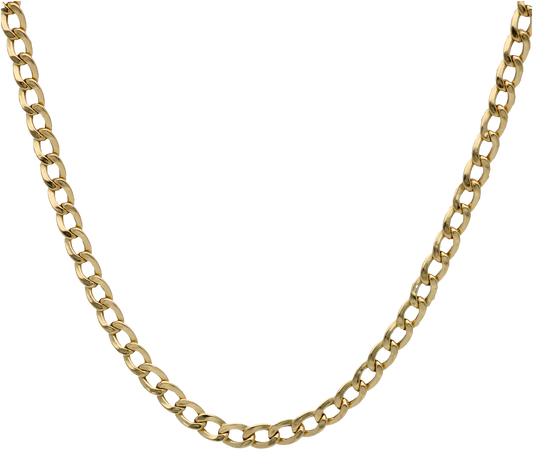 Gold 18 Inches Curb Chain in 18KT - FKJCN18KU6314