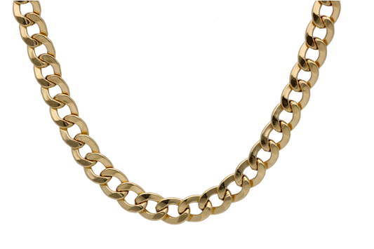 Gold 18 Inches Curb Chain in 18KT - FKJCN18KU6310