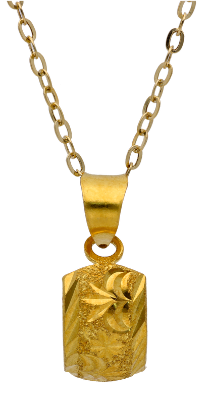 Gold Necklace (Chain with Gold Pendant) 18KT - FKJNKL18KU6290
