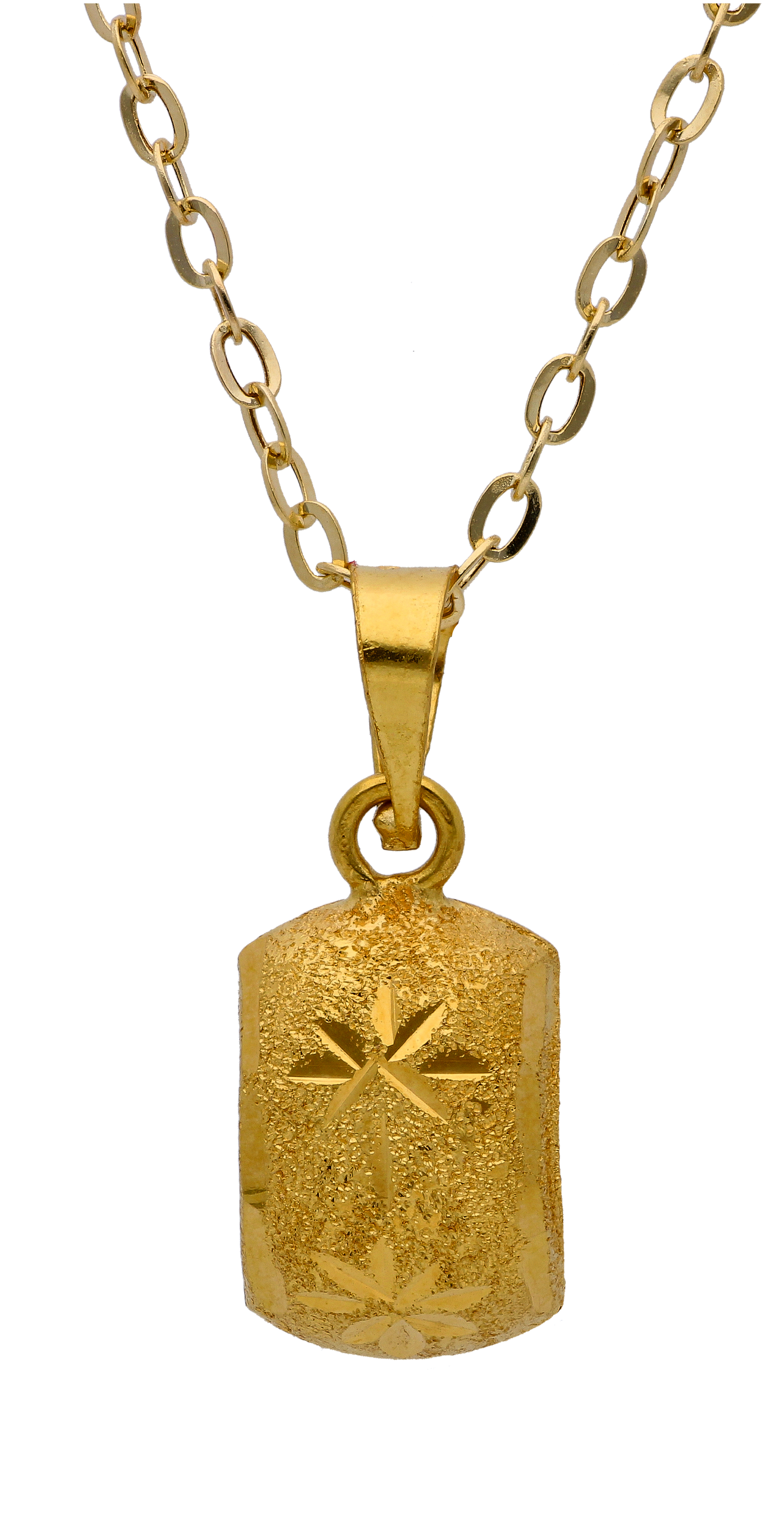 Gold Necklace (Chain with Gold Pendant) 18KT - FKJNKL18KU6291