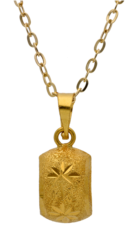 Gold Necklace (Chain with Gold Pendant) 18KT - FKJNKL18KU6291