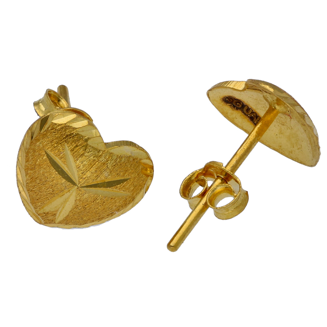 Gold Heart Shaped Pendant Set 18KT - FKJNKLST18KU6473