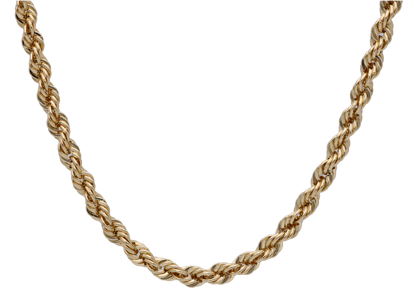 Gold 18 Inches Rope Chain in 18KT - FKJCN18KU6312
