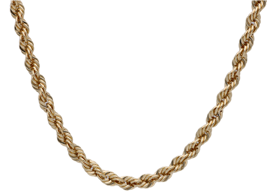 Gold 18 Inches Rope Chain in 18KT - FKJCN18KU6312