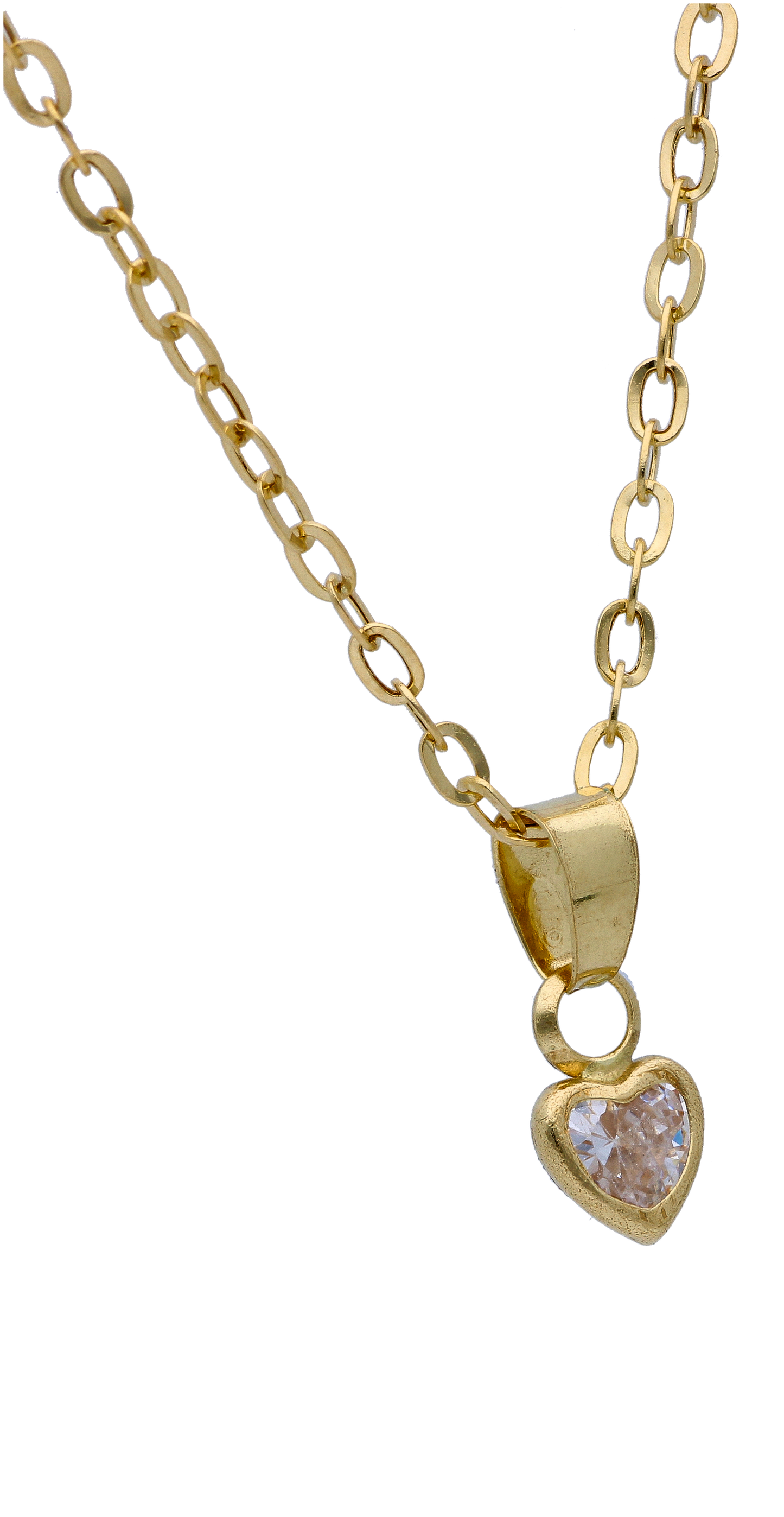 Gold Necklace (Chain with Heart Shaped Pendant) 18KT - FKJNKL18KU6303