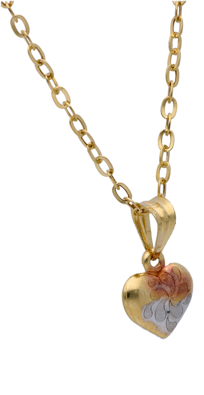 Gold Necklace (Chain with Heart Pendant) 18KT - FKJNKL18KU6302