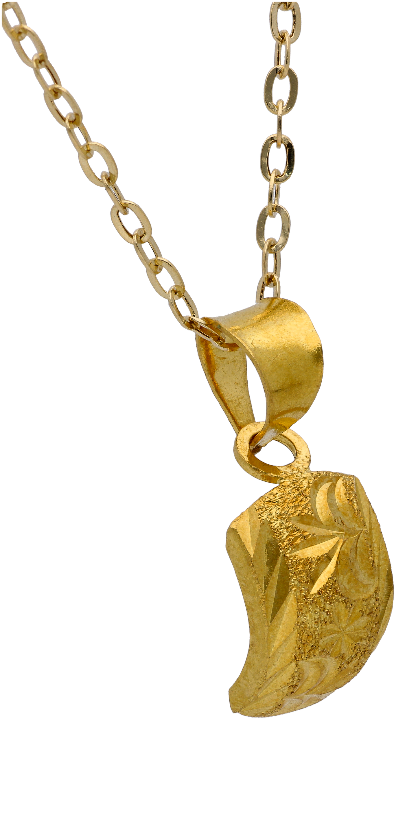 Gold Necklace (Chain with Gold Pendant) 18KT - FKJNKL18KU6290
