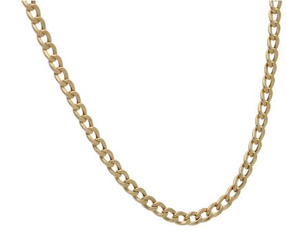 Gold 18 Inches Curb Chain in 18KT - FKJCN18KU6314